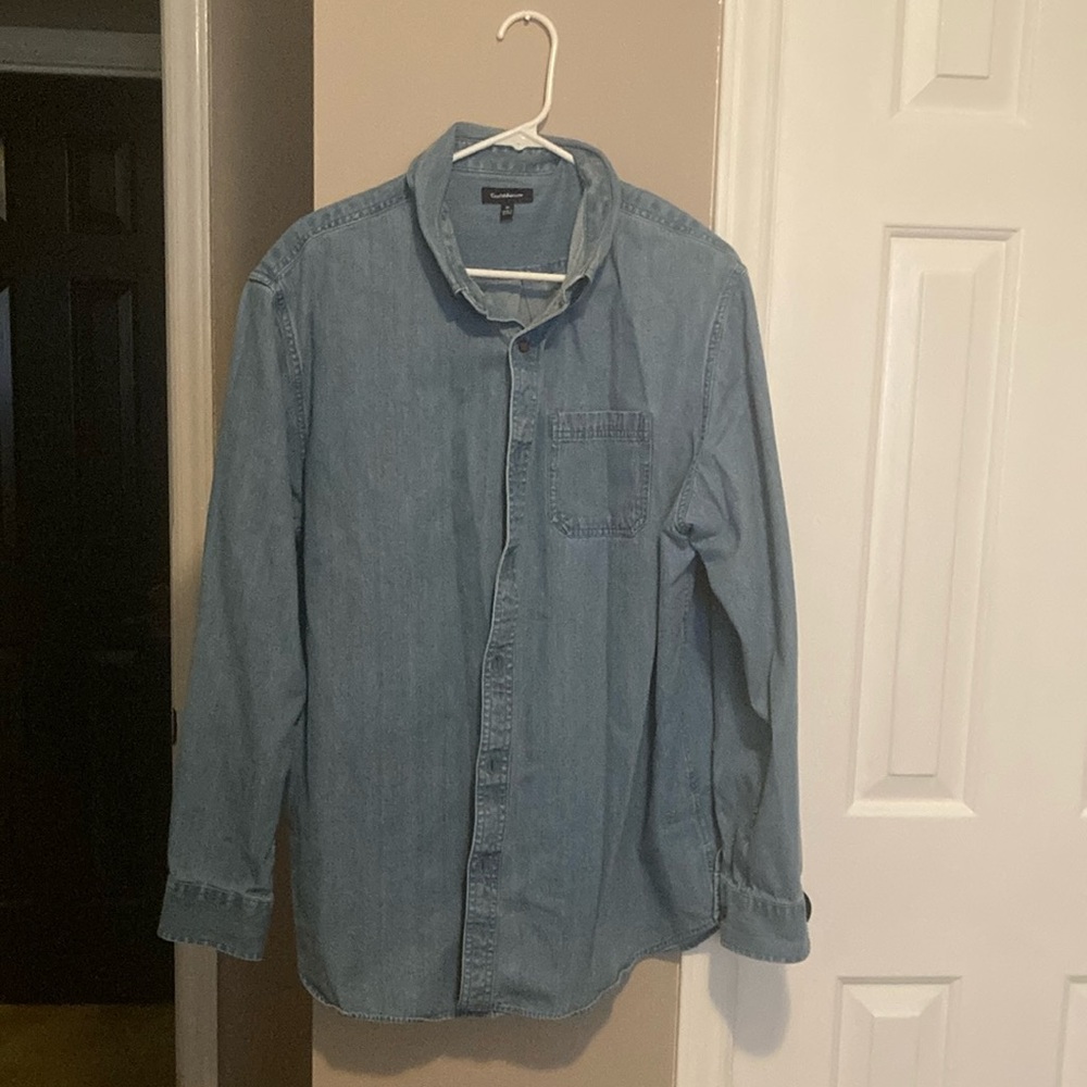 Blue Denim Button-Up Shirt